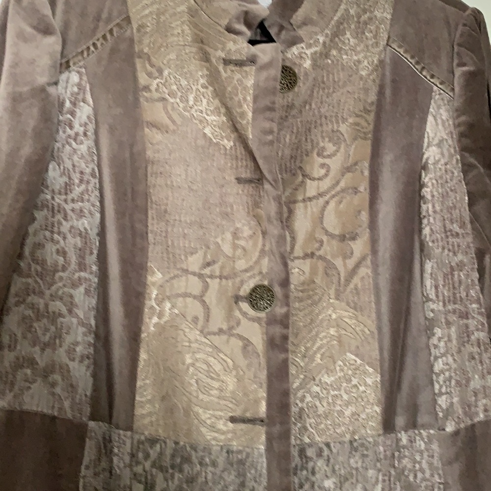 Chico’s Duster Jacket. Beautiful Lining - image 2